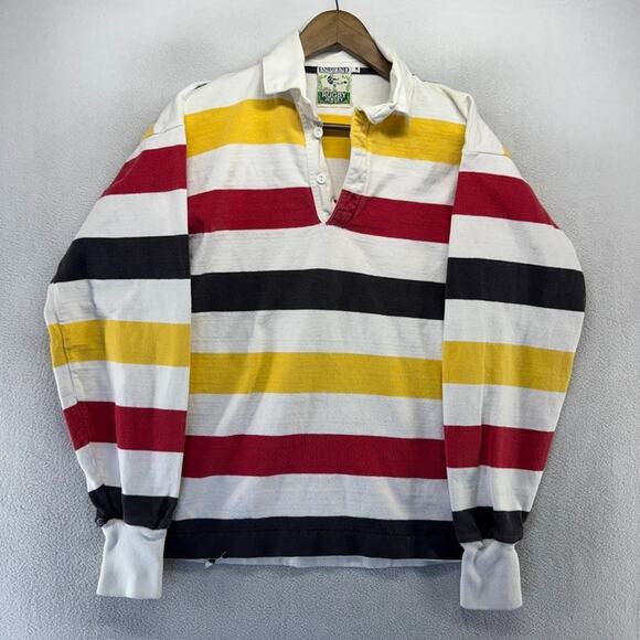 Lands' End Other - Vintage Lands End Rugby Shirt men's medium White Germany Colors Thick 90s USA
